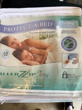 Miracle Protect-A-Bed AllerZip Terry Mattress Encasement - White